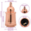Lampuntelineet 2 kpl Rose Gold E27