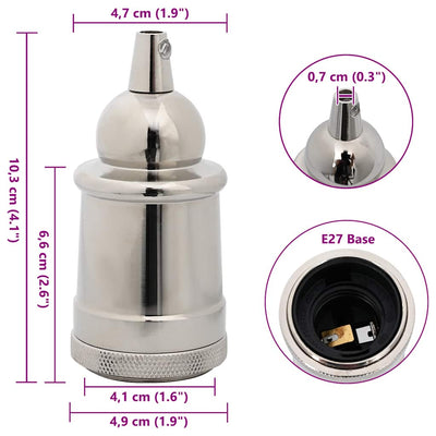 Satin nickel lampuntelineet Rusetu (2 kpl e27)