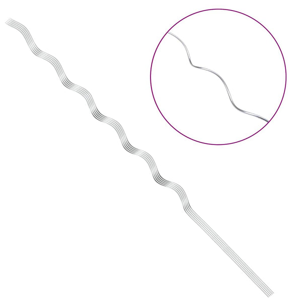 Kasvituki 5 kpl Hopea 150 x 0,6 x 0,6 cm Teräs