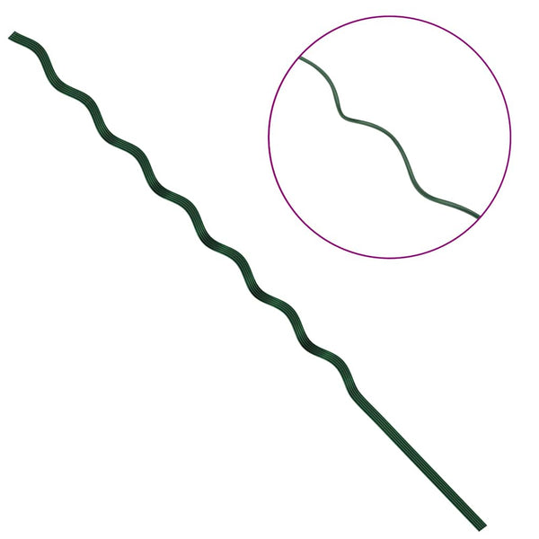 Kasvituki 5 kpl Vihreä 170 x 0,6 x 0,6 cm Teräs