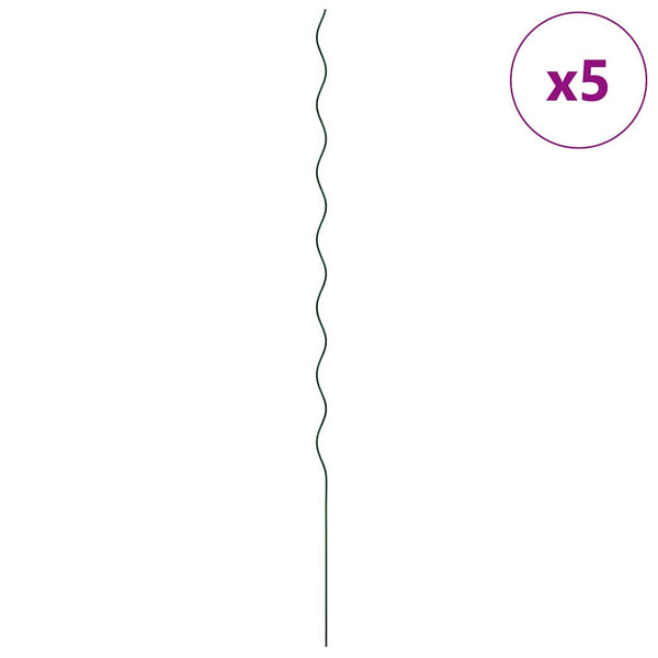 Kasvituki 5 kpl Vihreä 170 x 0,6 x 0,6 cm Teräs