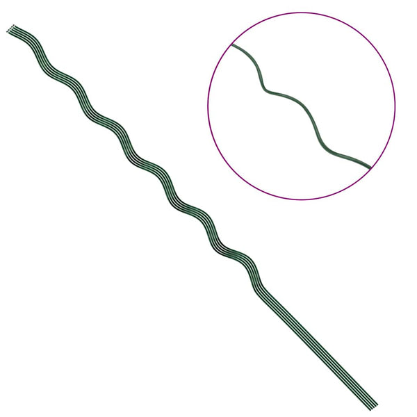Kasvituki 5 kpl Vihreä 150 x 0,6 x 0,6 cm Teräs