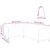 Huonekalusuojus 250 x 180 x 80 cm 420D Oxford-kangas L-muoto