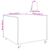 Huonekalusuojus Musta 135 x 135 x 90 cm 210D Oxford-kangas