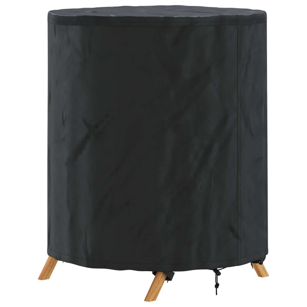 Pöytä suojus 62 x 62 x 70 cm kangas Pyöreä Vedenpitävä Musta