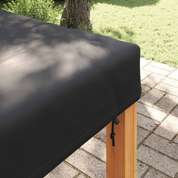 Pöytä suojus 92 x 92 x 15 cm Neliö Vedenpitävä Musta