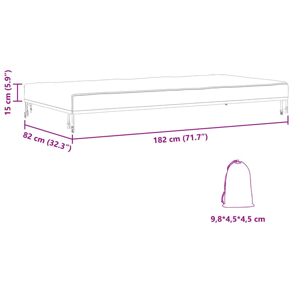 Pöytä suojus 182 x 92 x 15 cm kangas Suorakaide Vedenpitävä