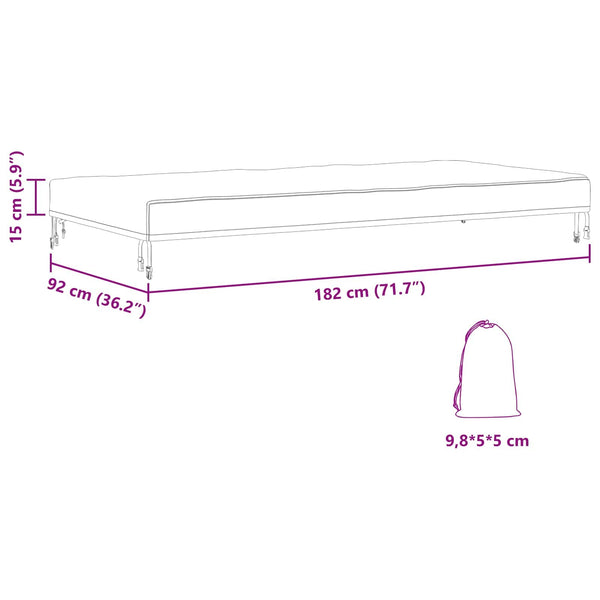Pöytä suojus 182 x 92 x 15 cm kangas Suorakaide Vedenpitävä