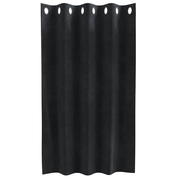 Verhot 2 kpl Musta 140 x 140 cm Sametti