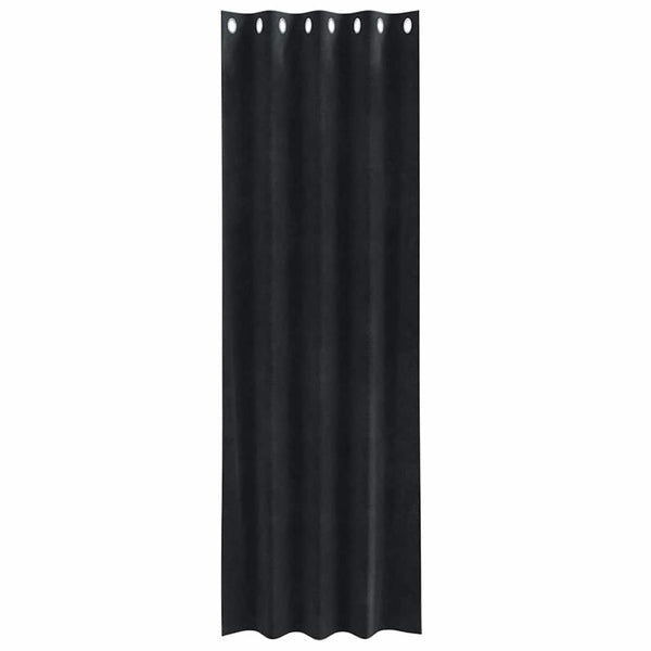 Verhot 2 kpl Musta 140 x 225 cm Sametti