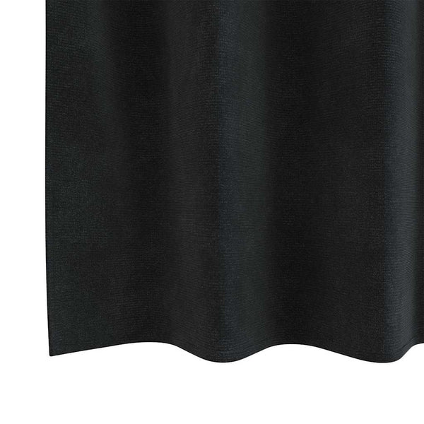 Verhot 2 kpl Musta 140 x 260 cm Sametti