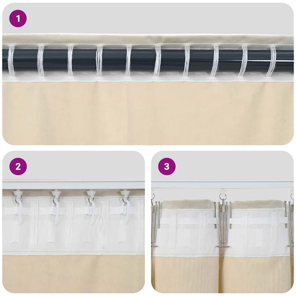 Verhot 2 kpl Musta 140 x 140 cm Sametti