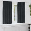 Verhot 2 kpl Musta 140 x 175 cm Sametti