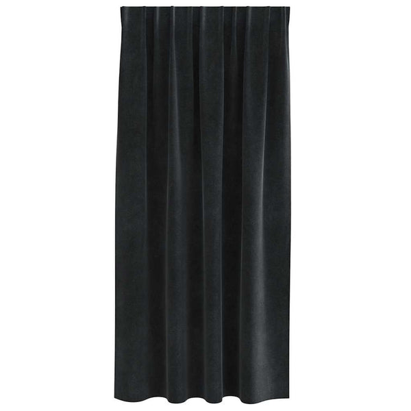 Verhot 2 kpl Musta 140 x 175 cm Sametti