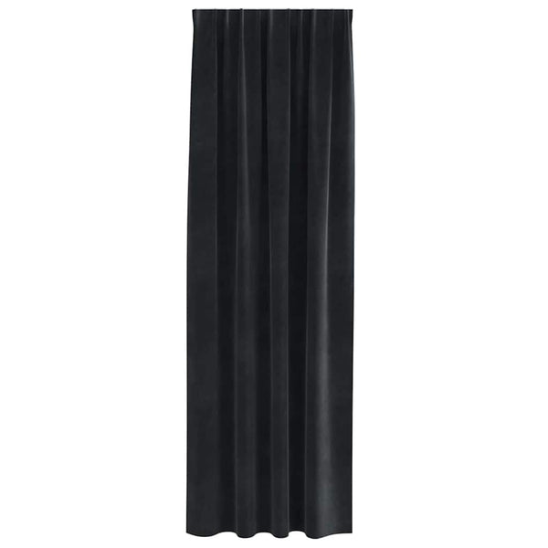 Verhot 2 kpl Musta 140 x 245 cm Sametti