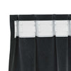 Verhot 2 kpl Musta 140 x 260 cm Sametti