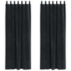 Verhot 2 kpl Musta 140 x 260 cm Sametti