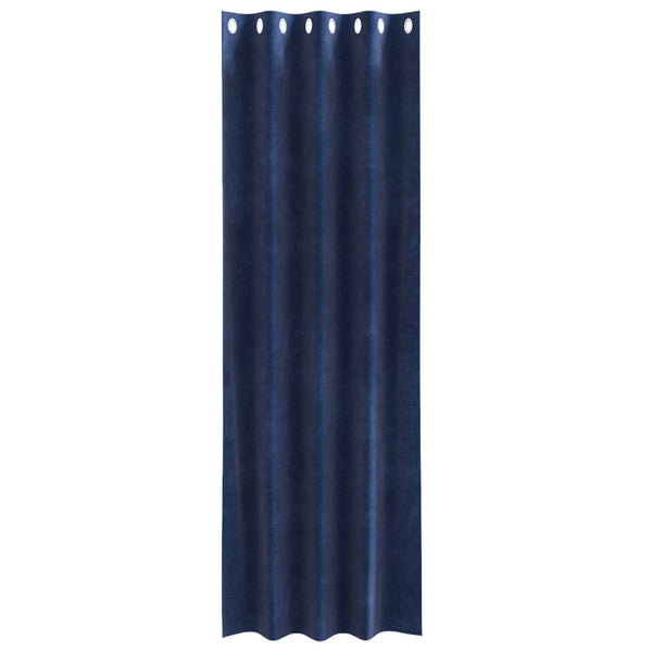 Verhot 2 kpl Tumma Sininen 140 x 260 cm Sametti