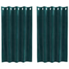 Verhot 2 kpl Tummanvihreä 140 x 140 cm Sametti