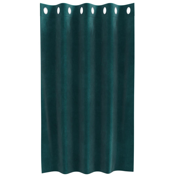 Verhot 2 kpl Tummanvihreä 140 x 140 cm Sametti