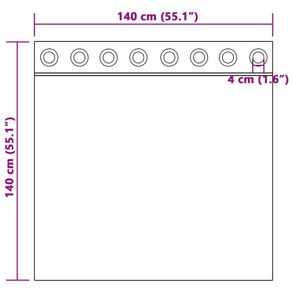Verhot 2 kpl Tummanvihreä 140 x 140 cm Sametti