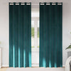Verhot 2 kpl Tummanvihreä 140 x 225 cm Sametti