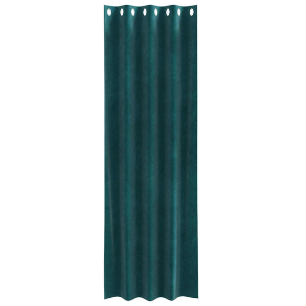 Verhot 2 kpl Tummanvihreä 140 x 245 cm Sametti