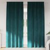 Verhot 2 kpl Tummanvihreä 140 x 260 cm Sametti