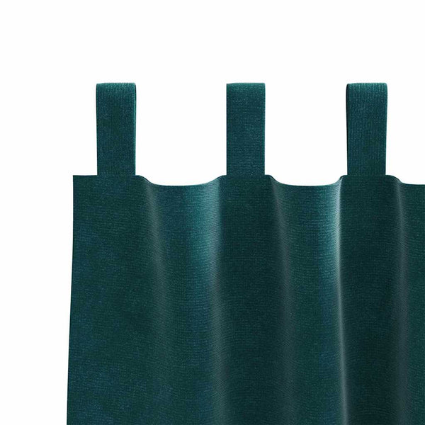Verhot 2 kpl Tummanvihreä 140 x 225 cm Sametti