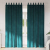 Verhot 2 kpl Tummanvihreä 140 x 260 cm Sametti