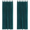 Verhot 2 kpl Tummanvihreä 140 x 260 cm Sametti