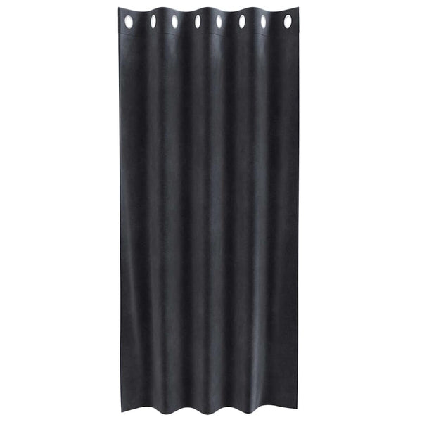 Verhot 2 kpl Tummanharmaa 140 x 175 cm Sametti