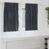 Verhot 2 kpl Tummanharmaa 140 x 140 cm Sametti