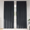 Verhot 2 kpl Tummanharmaa 140 x 225 cm Sametti