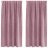 Verhot 2 kpl Tumma vaaleanpunainen 140 x 175 cm Sametti