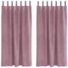 Verhot 2 kpl Tumma vaaleanpunainen 140 x 175 cm Sametti