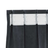 Verhot 2 kpl Vaaleanharmaa 140 x 175 cm Sametti
