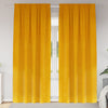 Verhot 2 kpl Sinapinkeltainen 140 x 225 cm Sametti
