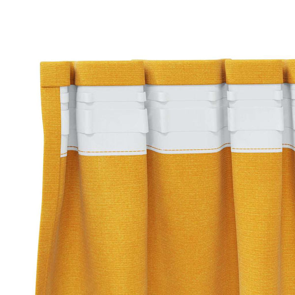 Verhot 2 kpl Sinapinkeltainen 140 x 260 cm Sametti