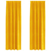 Verhot 2 kpl Sinapinkeltainen 140 x 260 cm Sametti