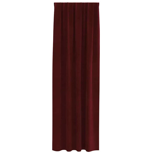 Verhot 2 kpl Viininpunainen 140 x 245 cm Sametti