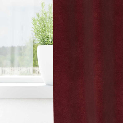 Verhot verhoilla 2 pcs Viininpunainen 140 x 175 cm Sametti
