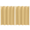 Pimentävä verho renkailla 2 kpl Beige 140 x 140 cm Polyesteri