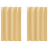 Pimentävä verho renkailla 2 kpl Beige 175 x 140 cm Polyesteri