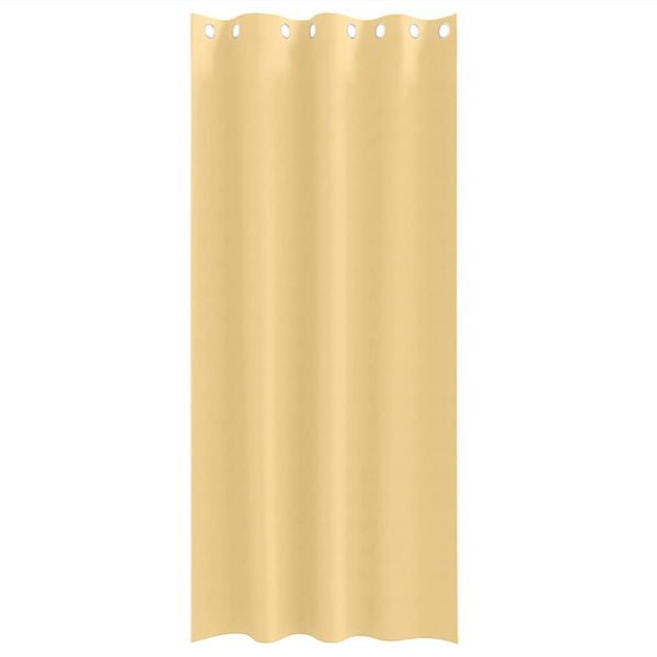 Pimentävä verho renkailla 2 kpl Beige 225 x 140 cm Polyesteri