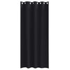 Pimentävä verho renkailla 2 kpl Musta 245 x 140 cm Polyesteri