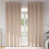 Pimentävä verho renkailla 2 kpl Taupe 225 x 140 cm Polyesteri