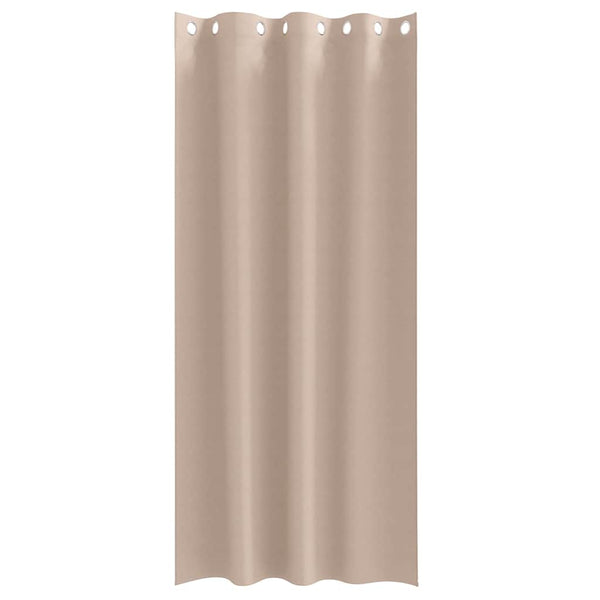 Pimentävä verho renkailla 2 kpl Taupe 225 x 140 cm Polyesteri