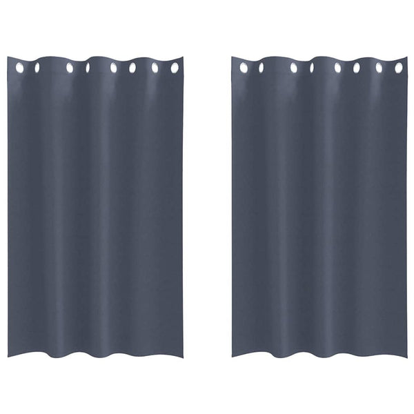 Pimentävä verho renkailla 2 kpl Antrasiitti 175 x 140 cm