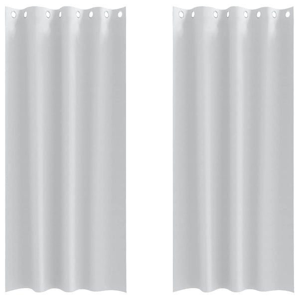 Pimentävä verho renkailla 2 kpl Vaalea harmaa 225 x 140 cm